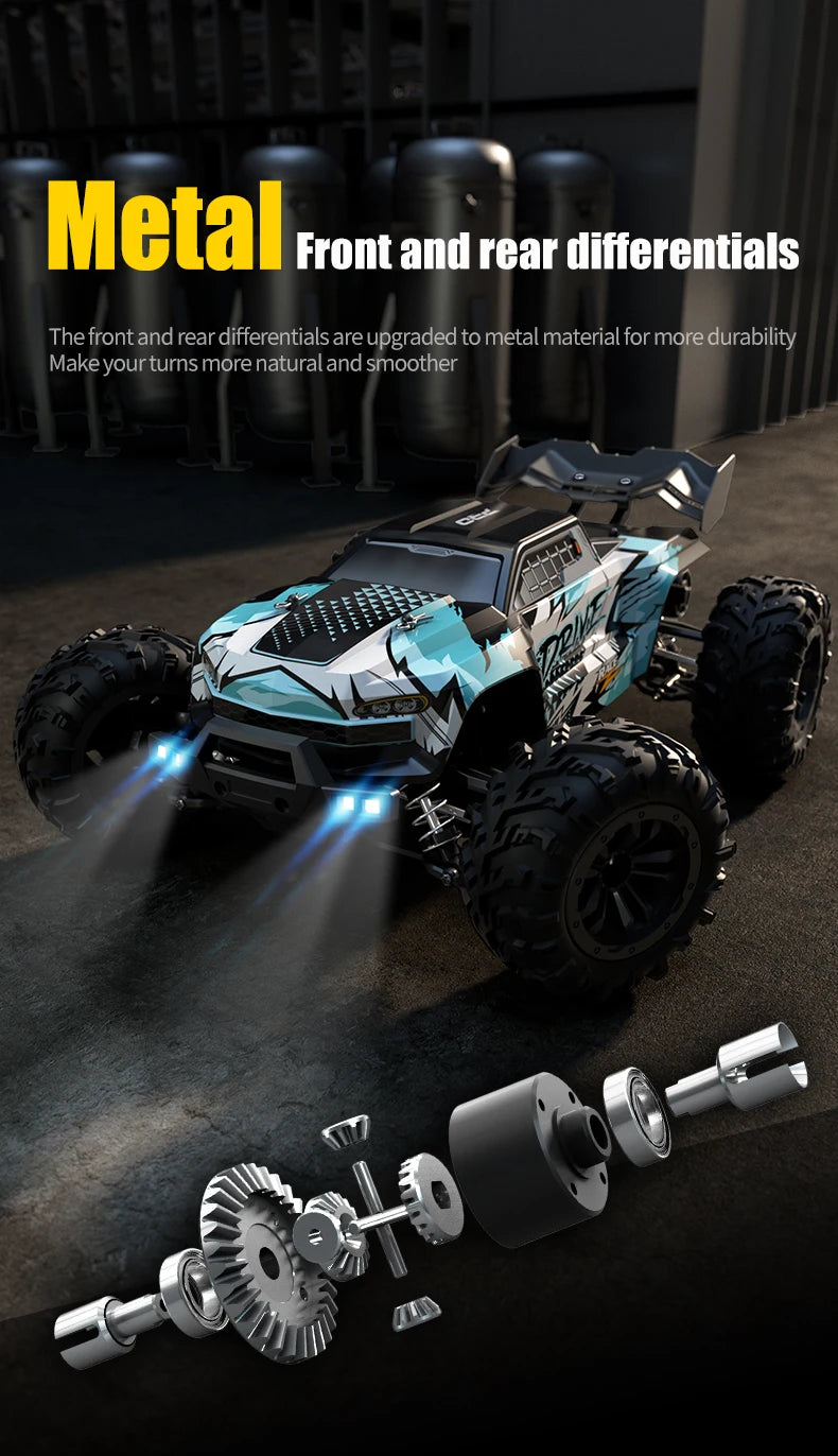 1:16 70KM/H Or 50KM/H 4WD RC Car With LED Remote Control Cars High Speed Drift Monster 4x4 Truck