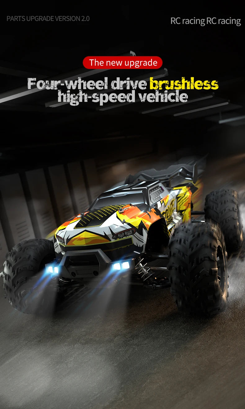 1:16 70KM/H Or 50KM/H 4WD RC Car With LED Remote Control Cars High Speed Drift Monster 4x4 Truck