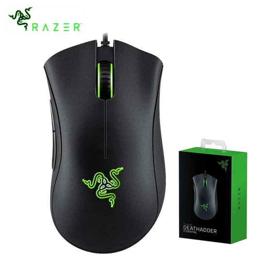 Original Razer DeathAdder Essential Wired Gaming Mouse Mice 6400DPI Optical Sensor 5 Independently Buttons