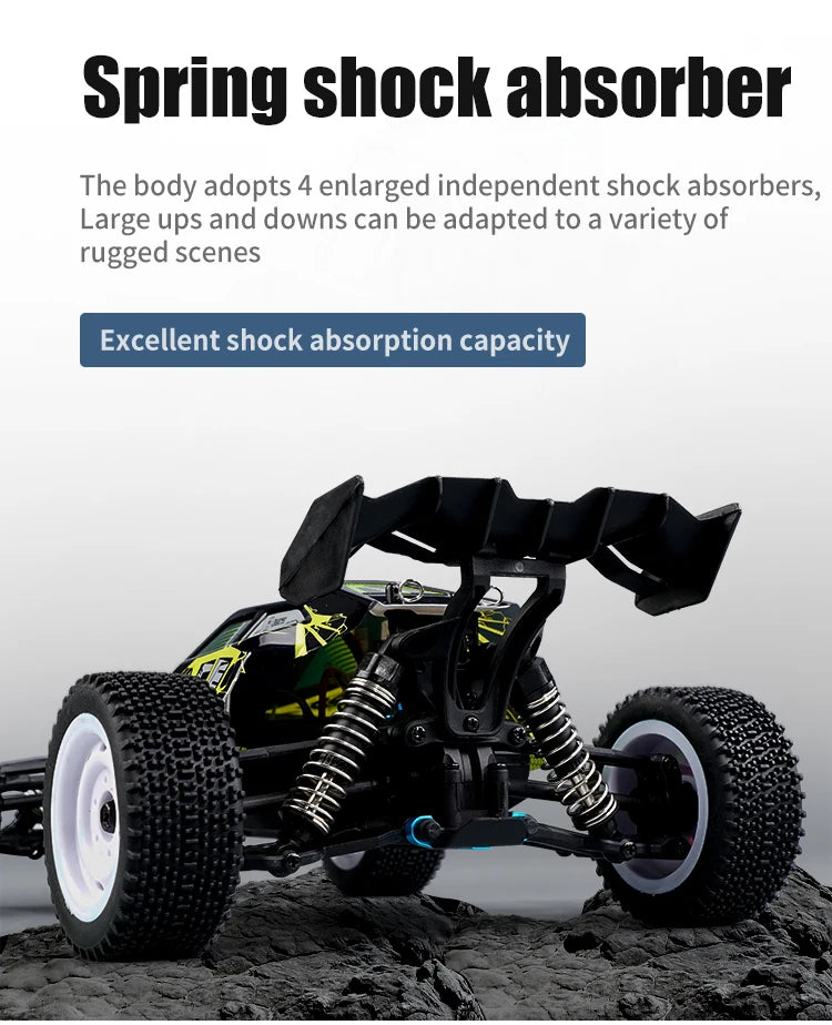 1:16 70KM/H Or 50KM/H 4WD RC Car With LED Remote Control Cars High Speed Drift Monster 4x4 Truck