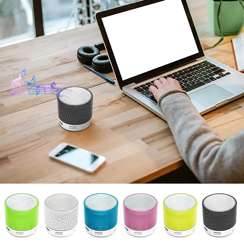 Bluetooth Mini Speaker Wireless Colorful LED TF Card USB Subwoofer Portable MP3 Music Sound Column For PC Phone