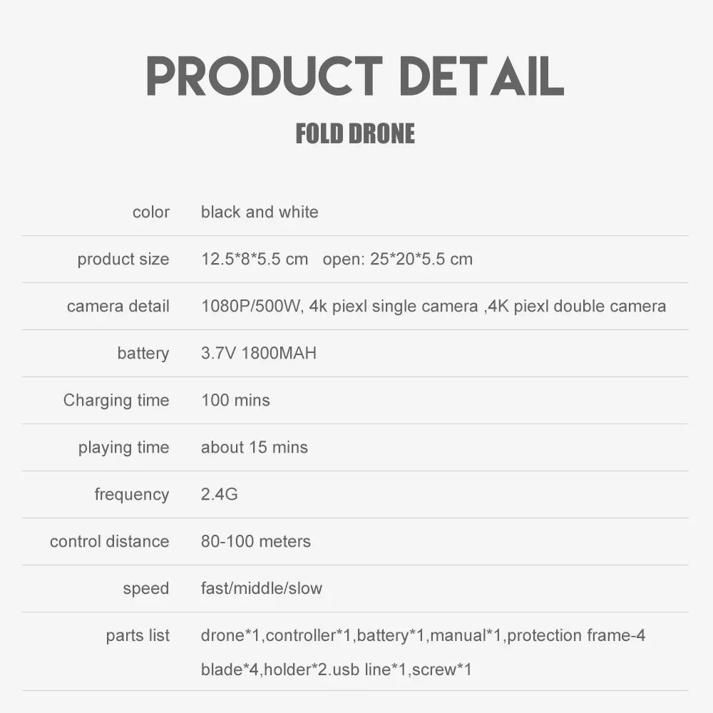 Xiaomi E88Pro RC Drone 4K Professional With 1080P Wide Angle HD Camera Foldable Helicopter WIFI FPV Height Hold 2024