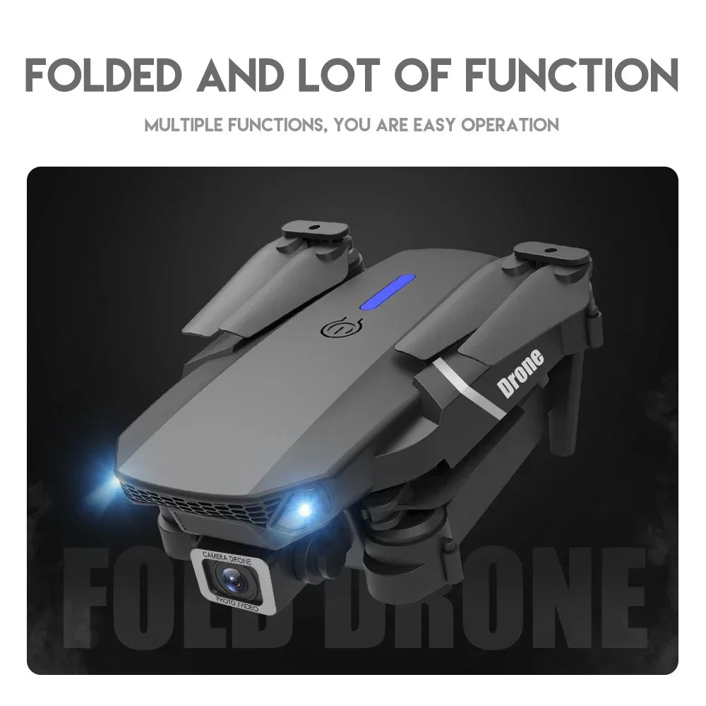 Xiaomi E88Pro RC Drone 4K Professional With 1080P Wide Angle HD Camera Foldable Helicopter WIFI FPV Height Hold 2024