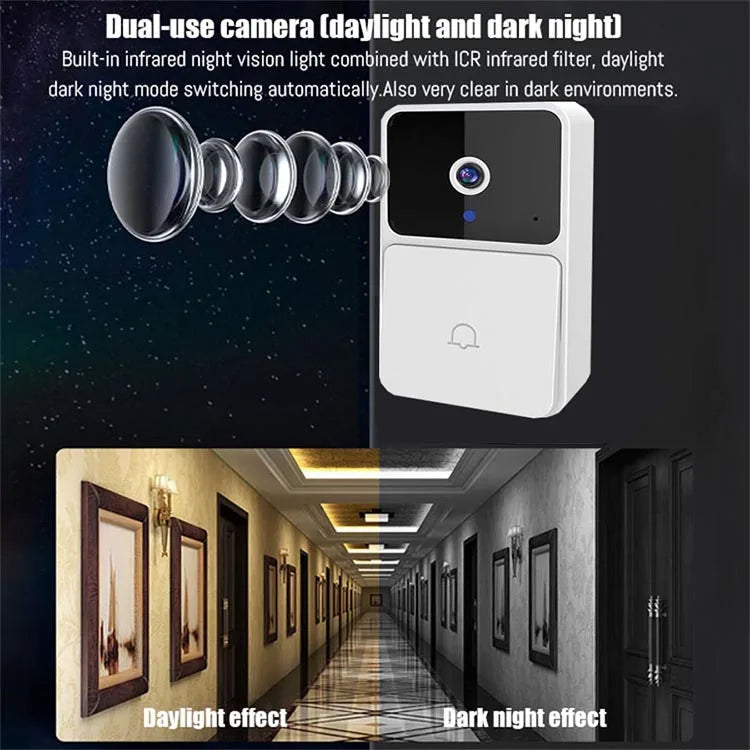 WIFI Video Doorbell Camera Wireless Night Vision Smart Home Security HD Door Bell Two Way Intercom Voice Change For Home