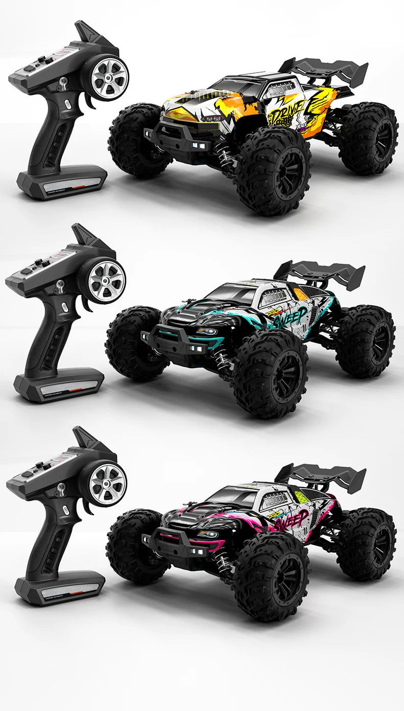 1:16 70KM/H Or 50KM/H 4WD RC Car With LED Remote Control Cars High Speed Drift Monster 4x4 Truck