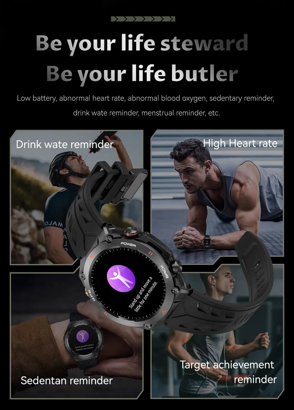 2024 New GPS Smart Watch 1.45" Ultra HD Display Built-in GPS & Compass Make/Receive Phone Calls 650mAh Battery Smart Braceletes