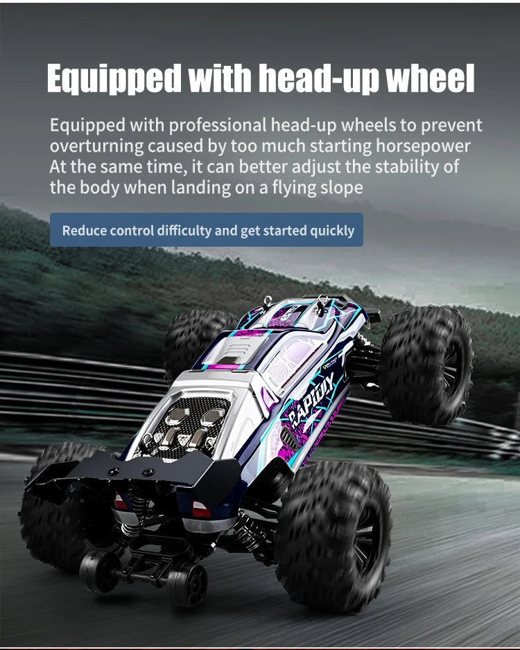 1:16 70KM/H Or 50KM/H 4WD RC Car With LED Remote Control Cars High Speed Drift Monster 4x4 Truck