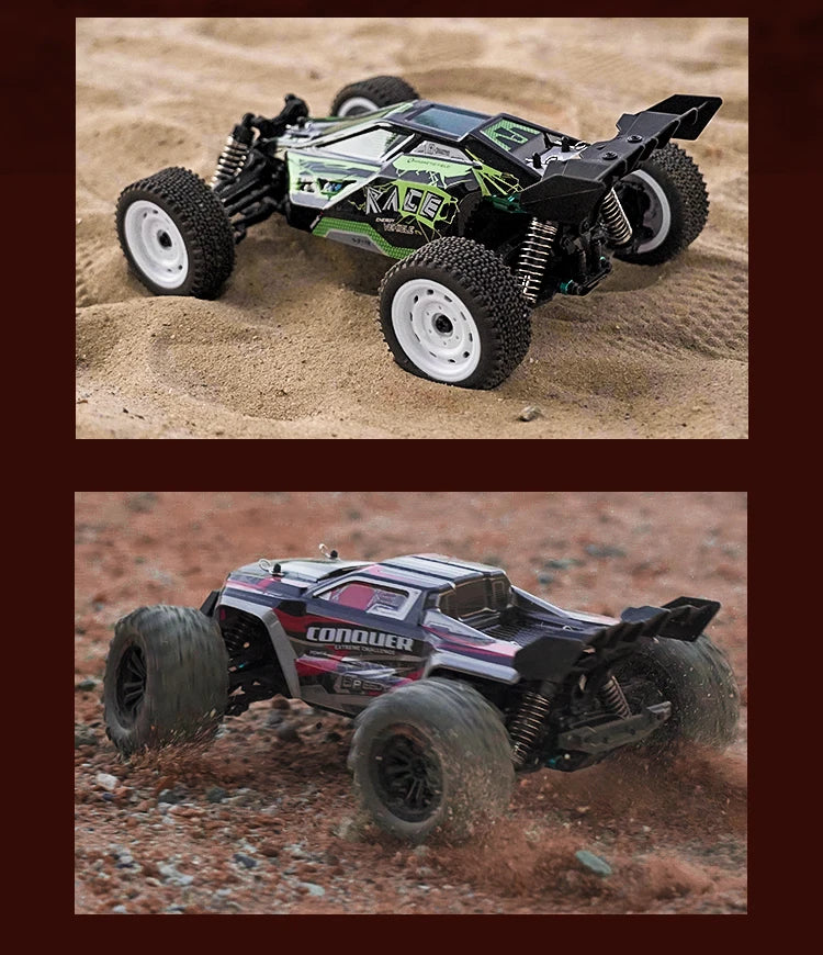 1:16 70KM/H Or 50KM/H 4WD RC Car With LED Remote Control Cars High Speed Drift Monster 4x4 Truck