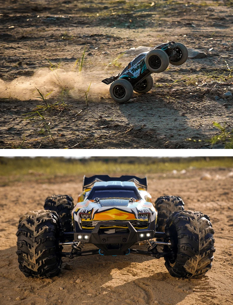 1:16 70KM/H Or 50KM/H 4WD RC Car With LED Remote Control Cars High Speed Drift Monster 4x4 Truck