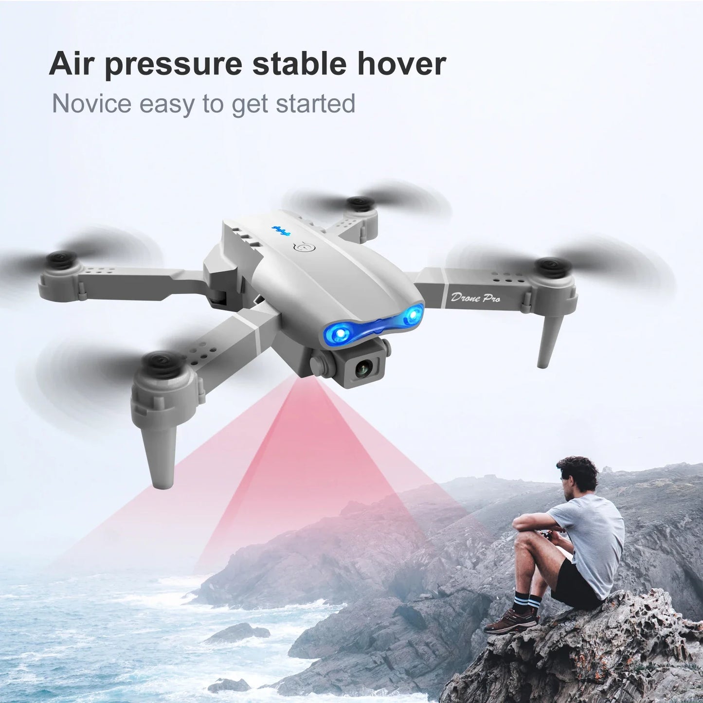 E99pro Camera Drone Dual 4k Camer Professinal With 1080P Wide Angle Foldable Rc Wifi Fpv Height Helicopter Hold Apron 2024 NEW