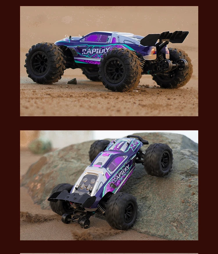 1:16 70KM/H Or 50KM/H 4WD RC Car With LED Remote Control Cars High Speed Drift Monster 4x4 Truck