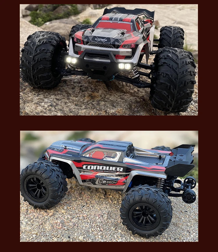 1:16 70KM/H Or 50KM/H 4WD RC Car With LED Remote Control Cars High Speed Drift Monster 4x4 Truck