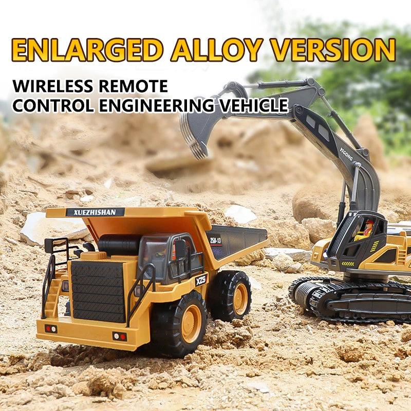 RC Excavator Dumper 2.4G Remote Control Engineering Vehicle Crawler Truck Bulldozer