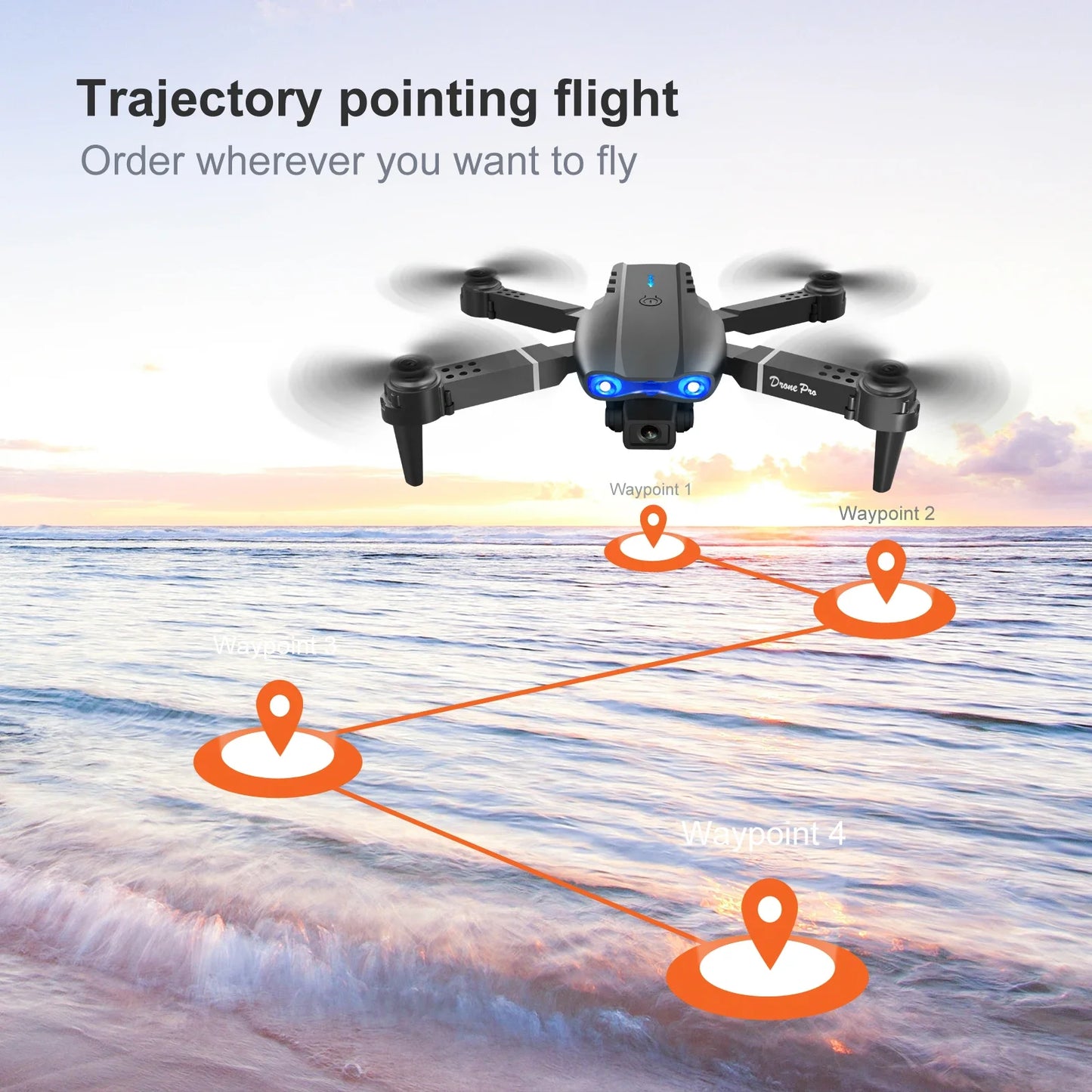 E99pro Camera Drone Dual 4k Camer Professinal With 1080P Wide Angle Foldable Rc Wifi Fpv Height Helicopter Hold Apron 2024 NEW