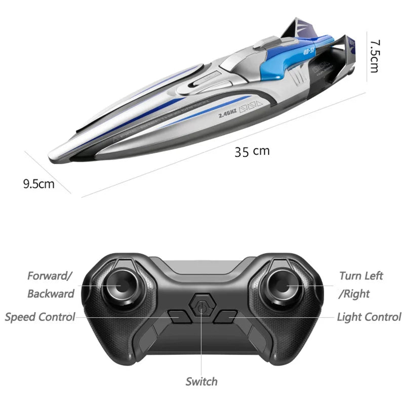 30KM/H RC High Speed Racing Boat Speedboat