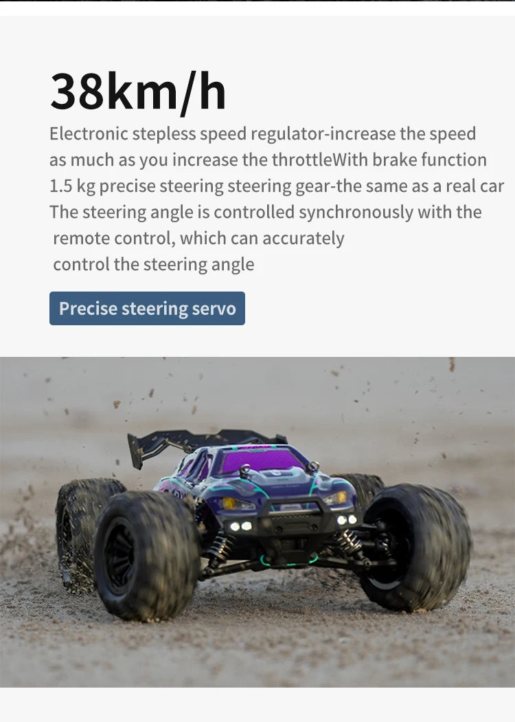 1:16 70KM/H Or 50KM/H 4WD RC Car With LED Remote Control Cars High Speed Drift Monster 4x4 Truck