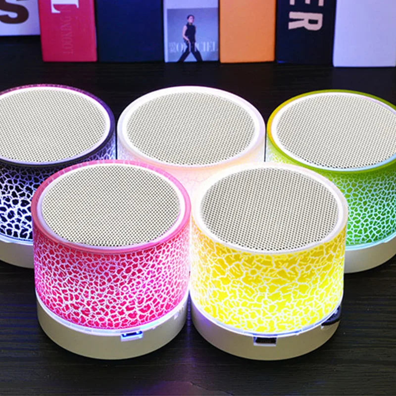 Bluetooth Mini Speaker Wireless Colorful LED TF Card USB Subwoofer Portable MP3 Music Sound Column For PC Phone