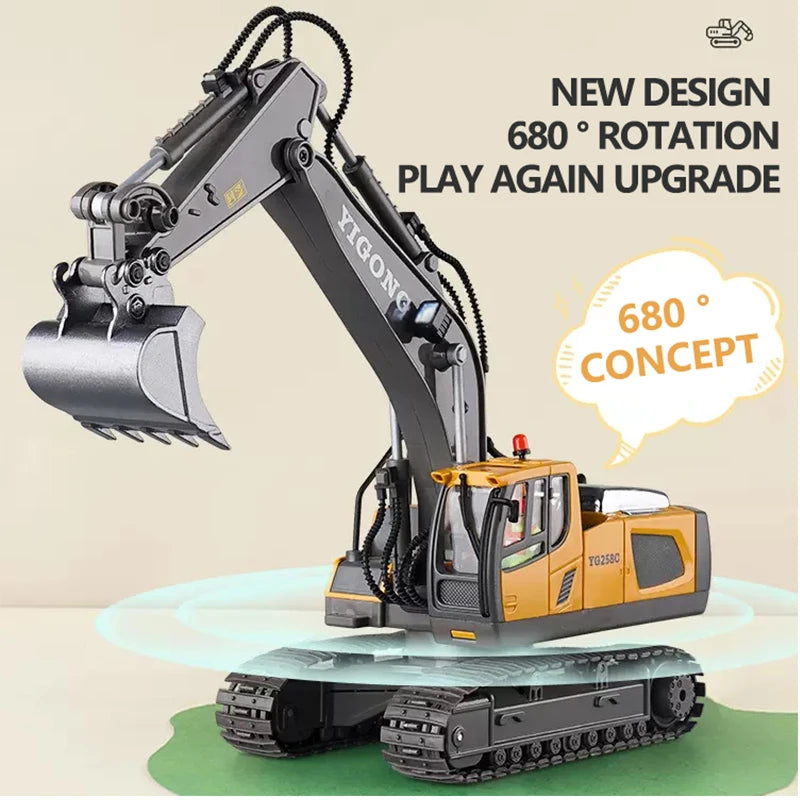 RC Excavator Dumper 2.4G Remote Control Engineering Vehicle Crawler Truck Bulldozer