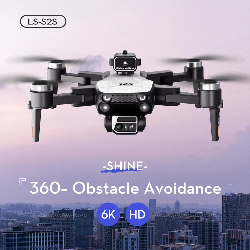 KBDFA S2S Mini Drone 4k 8K HD Camera Obstacle Avoidance Aerial Photography Brushless Motor Foldable Rc Quadcopter Kid Toy