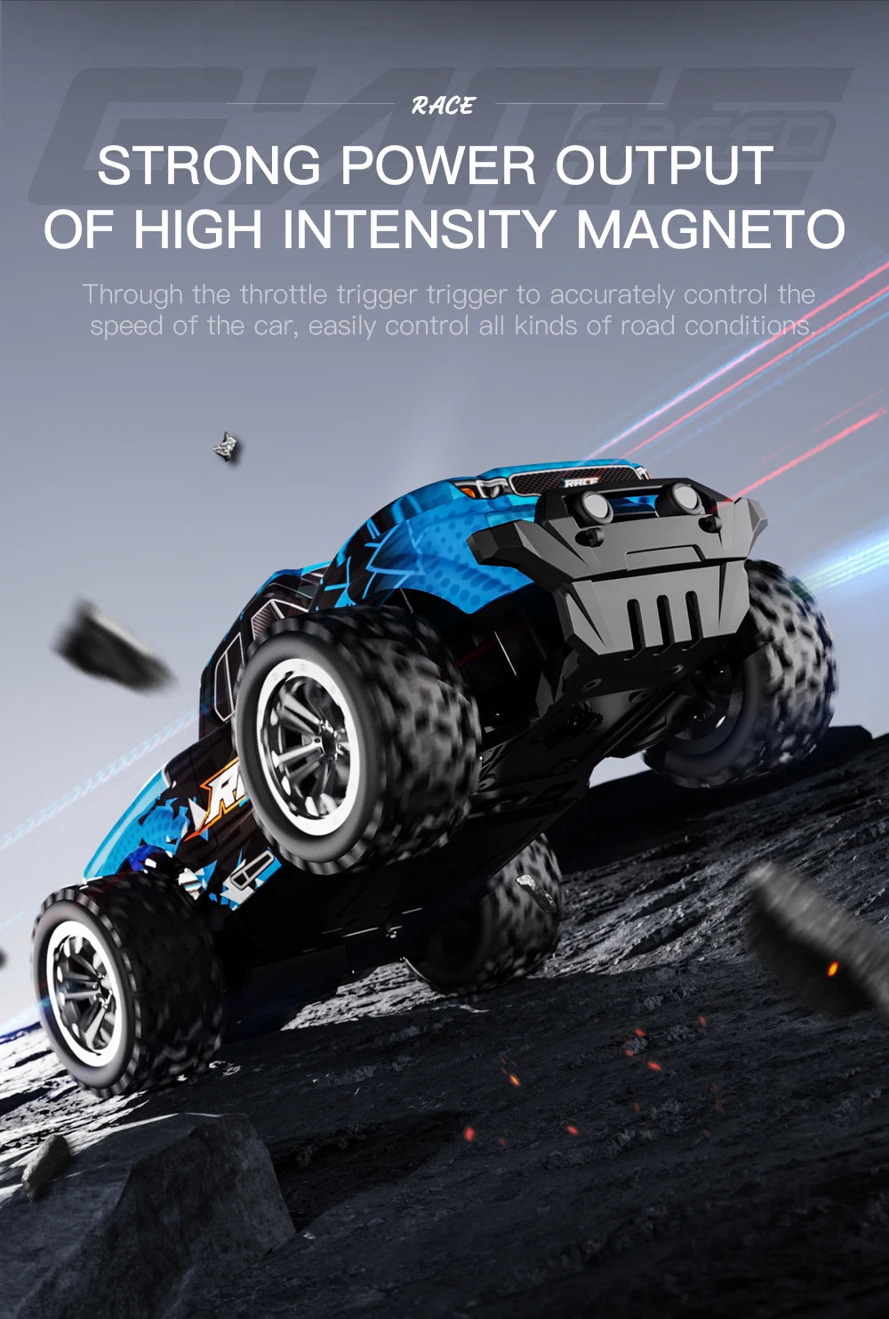 RC Car 1:16 2WD  with LED Light  2.4G 20KM/H High Speed Off-Road