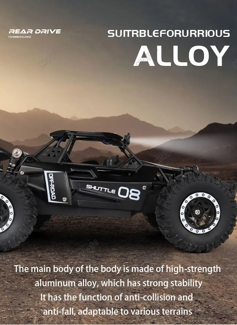 RC Car 1:16 2WD  with LED Light  2.4G 20KM/H High Speed Off-Road