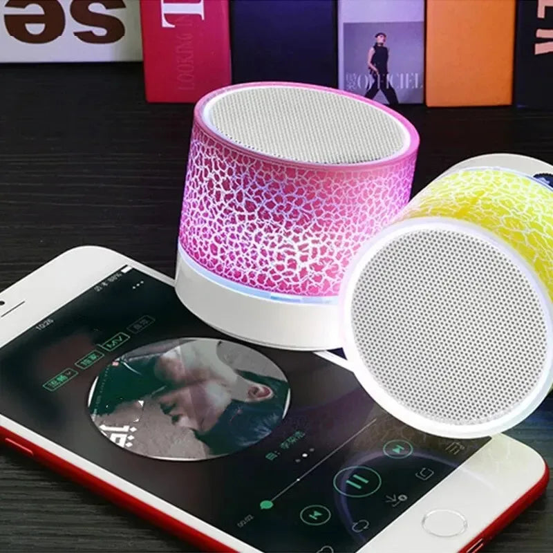 Bluetooth Mini Speaker Wireless Colorful LED TF Card USB Subwoofer Portable MP3 Music Sound Column For PC Phone