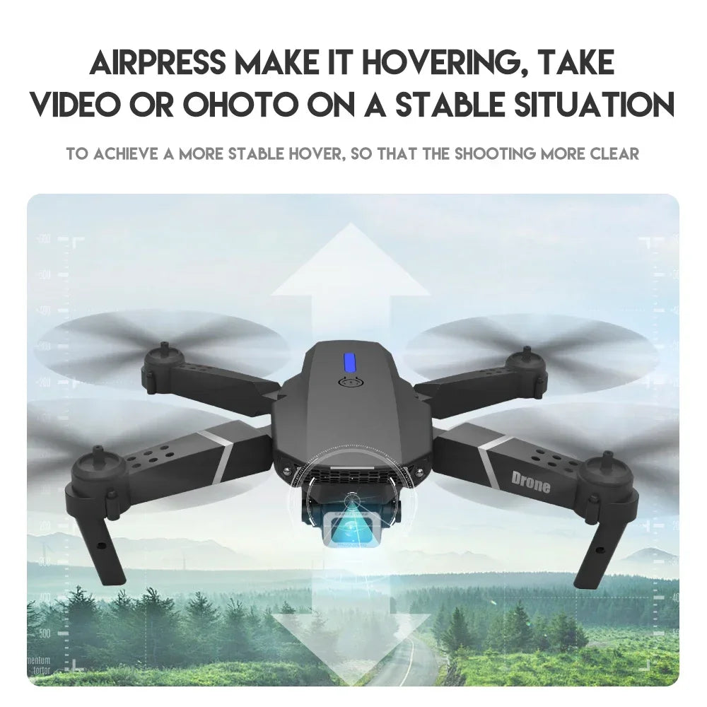 Xiaomi E88Pro RC Drone 4K Professional With 1080P Wide Angle HD Camera Foldable Helicopter WIFI FPV Height Hold 2024