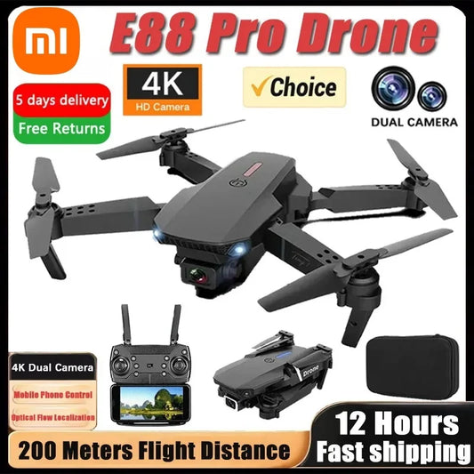 Xiaomi E88Pro RC Drone 4K Professional With 1080P Wide Angle HD Camera Foldable Helicopter WIFI FPV Height Hold 2024