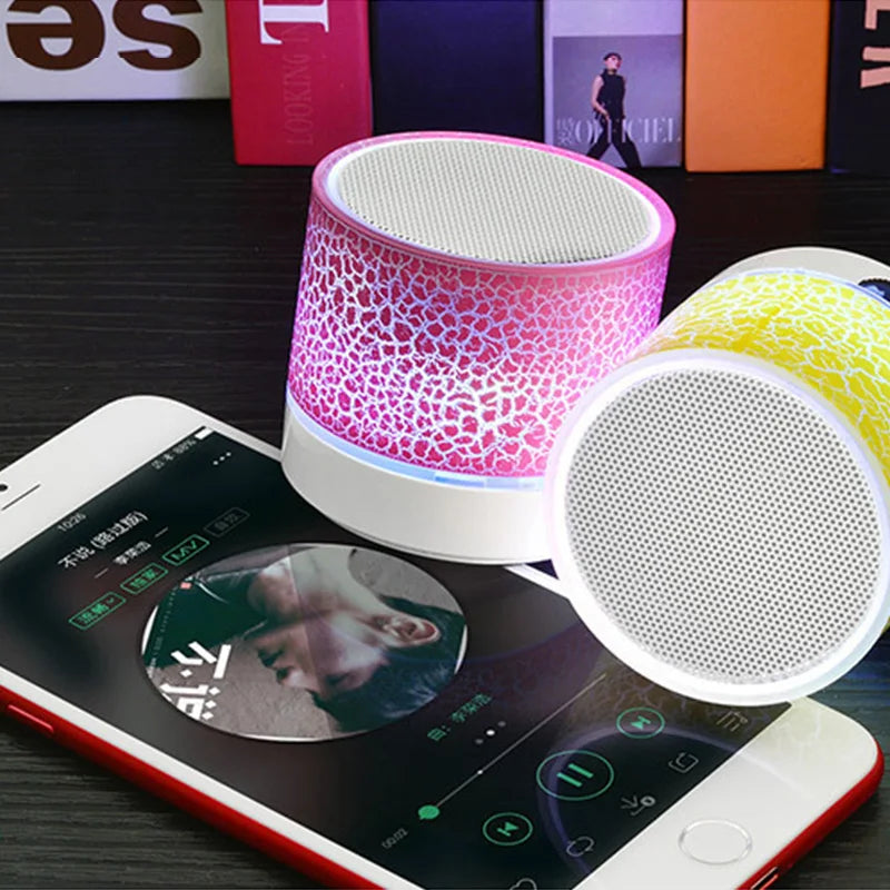 Bluetooth Mini Speaker Wireless Colorful LED TF Card USB Subwoofer Portable MP3 Music Sound Column For PC Phone