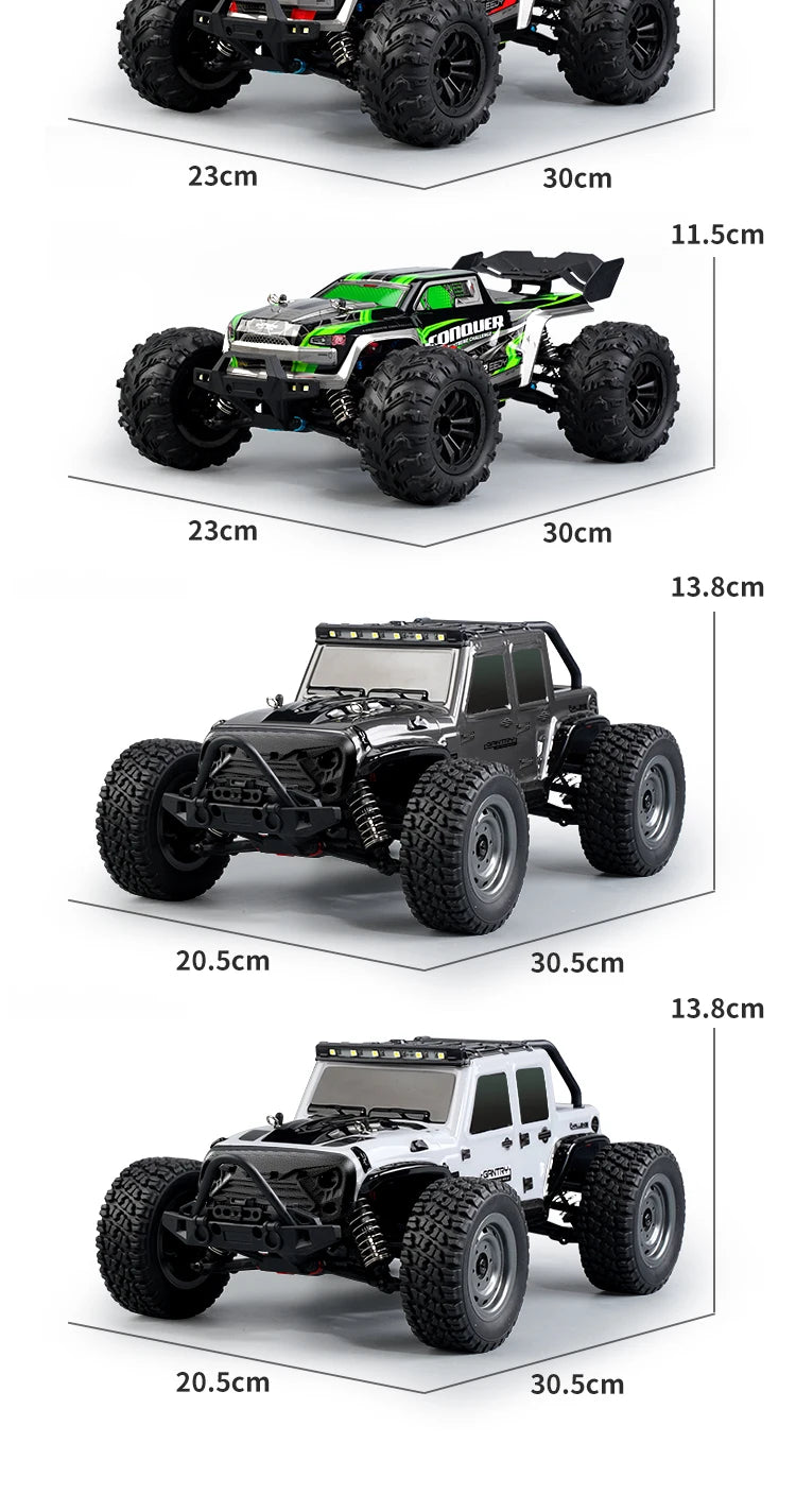 1:16 70KM/H Or 50KM/H 4WD RC Car With LED Remote Control Cars High Speed Drift Monster 4x4 Truck