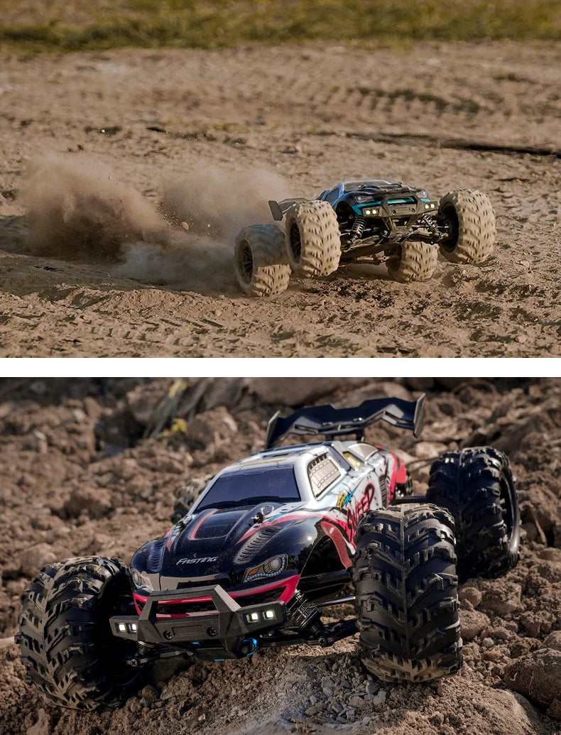 1:16 70KM/H Or 50KM/H 4WD RC Car With LED Remote Control Cars High Speed Drift Monster 4x4 Truck