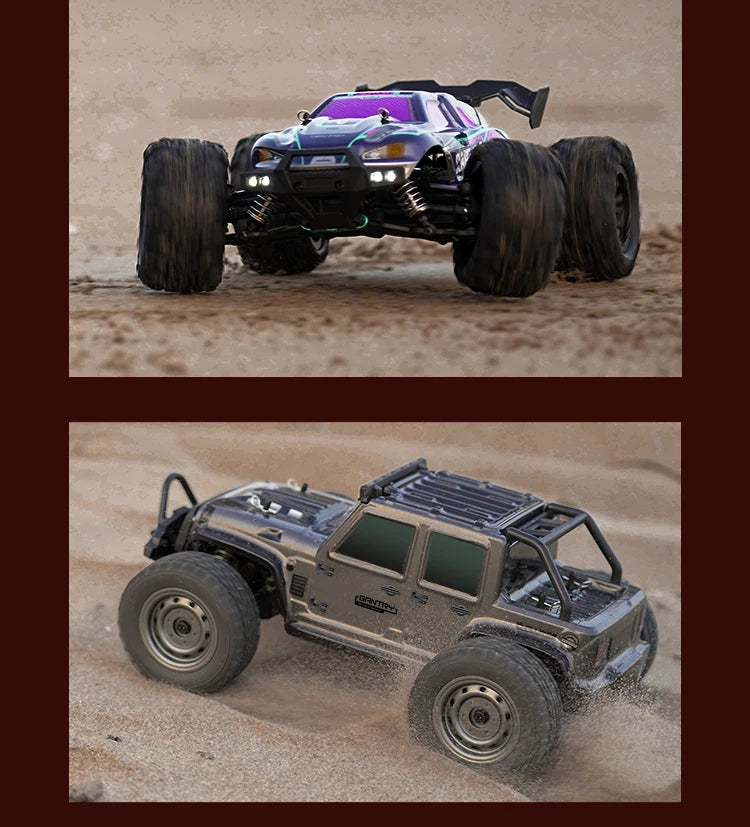 1:16 70KM/H Or 50KM/H 4WD RC Car With LED Remote Control Cars High Speed Drift Monster 4x4 Truck