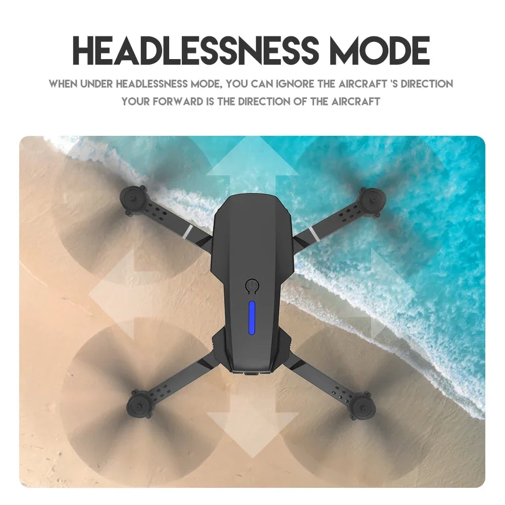 Xiaomi E88Pro RC Drone 4K Professional With 1080P Wide Angle HD Camera Foldable Helicopter WIFI FPV Height Hold 2024