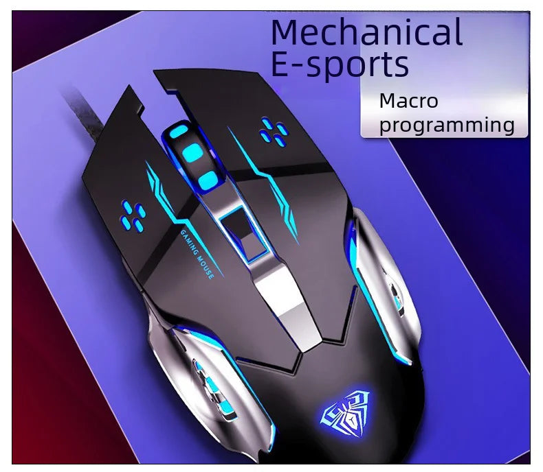 Rechargeable Wireless Mouse Gaming Computer Silent Bluetooth Mouse USB Mechanical E-Sports Backlight