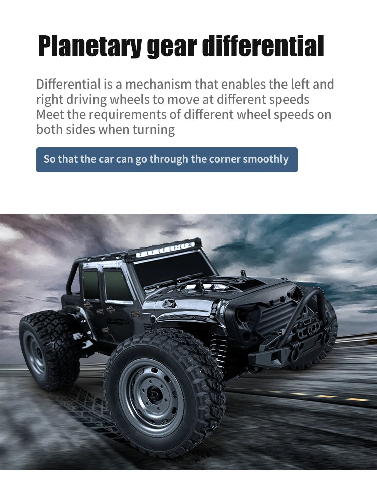 1:16 70KM/H Or 50KM/H 4WD RC Car With LED Remote Control Cars High Speed Drift Monster 4x4 Truck