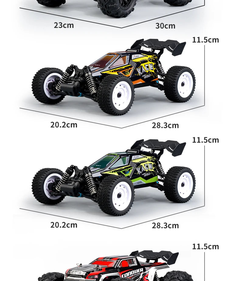 1:16 70KM/H Or 50KM/H 4WD RC Car With LED Remote Control Cars High Speed Drift Monster 4x4 Truck