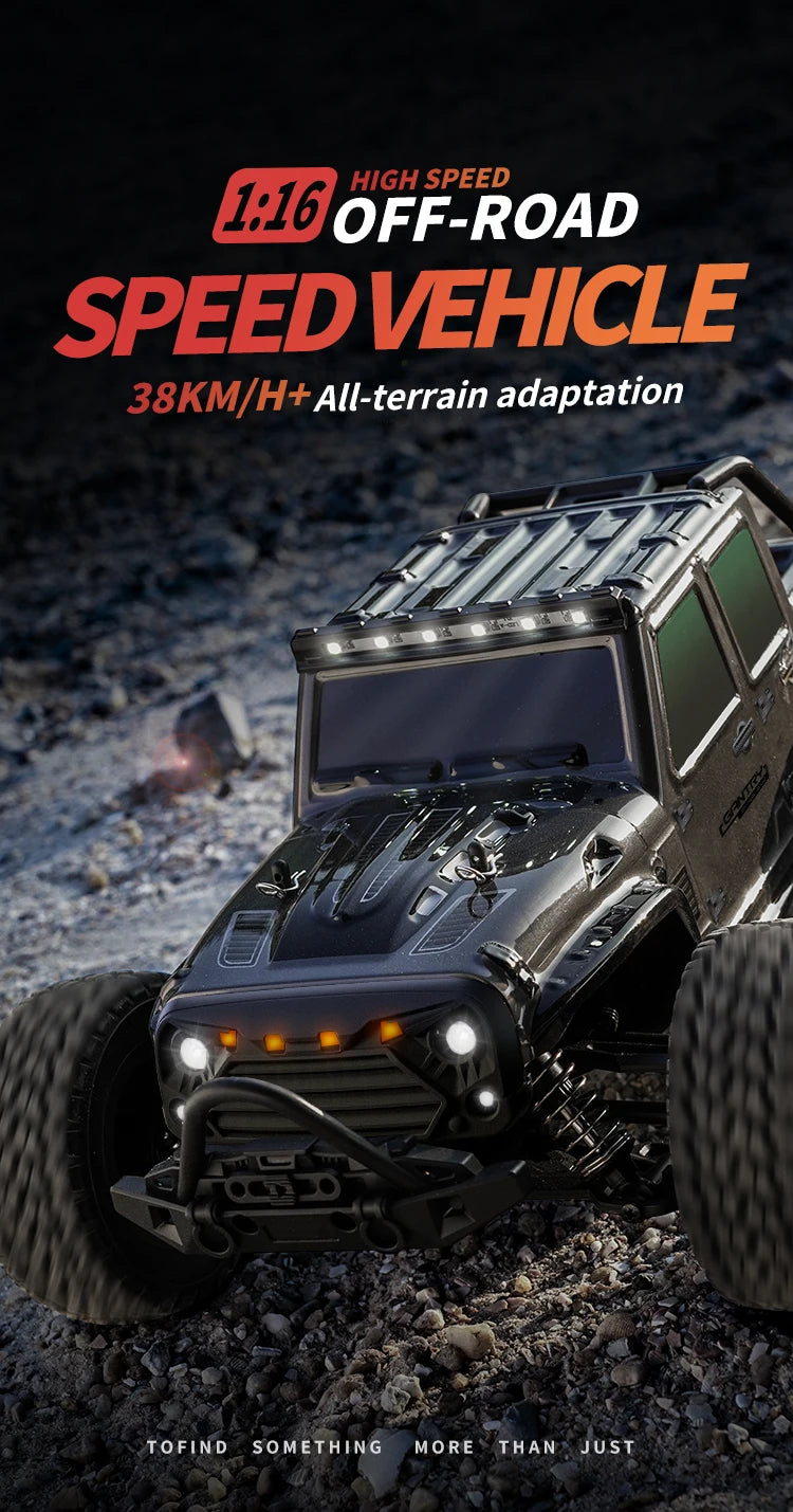 1:16 70KM/H Or 50KM/H 4WD RC Car With LED Remote Control Cars High Speed Drift Monster 4x4 Truck