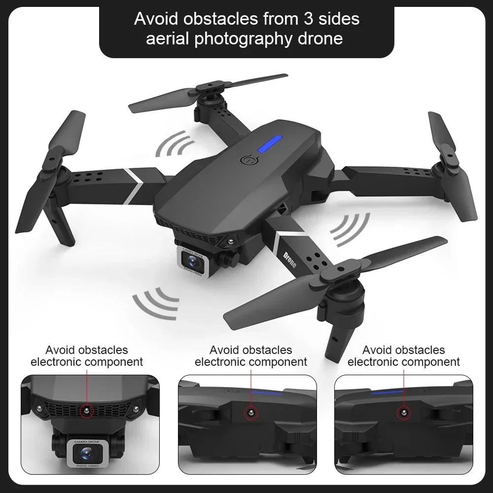 Xiaomi E88Pro RC Drone 4K Professional With 1080P Wide Angle HD Camera Foldable Helicopter WIFI FPV Height Hold 2024