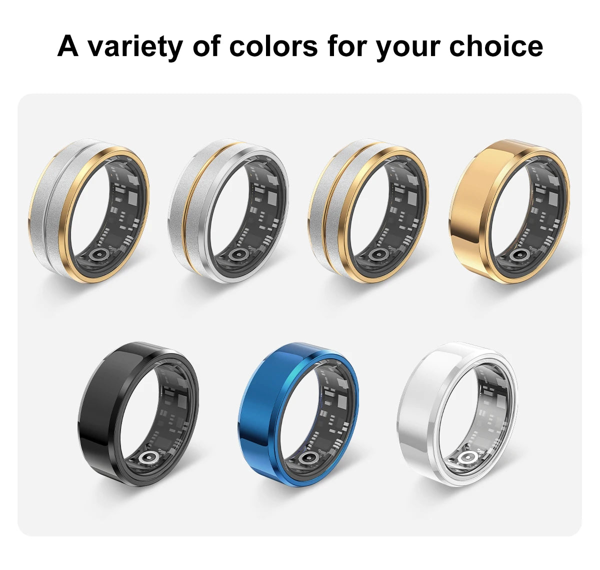 2024 Smart Ring For Men Women Heart Rate Blood Oxygen Monitoring Multi Sports Modes IP68 Waterproof Smart Rings For Android IOS