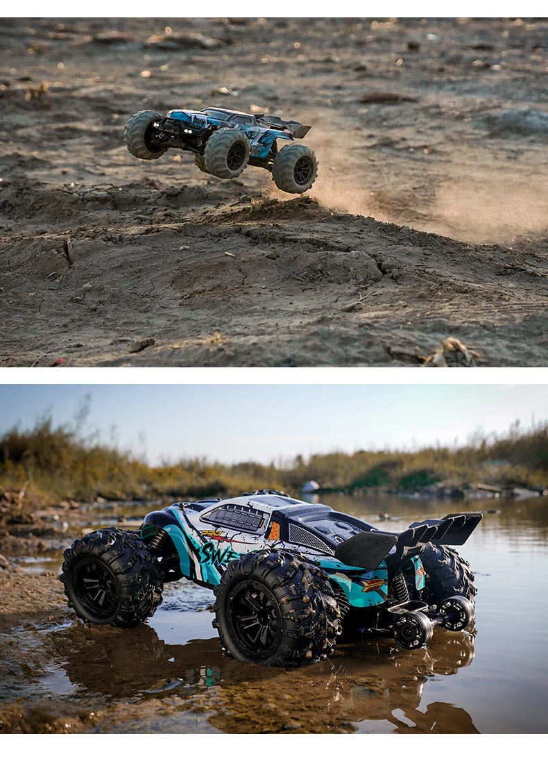 1:16 70KM/H Or 50KM/H 4WD RC Car With LED Remote Control Cars High Speed Drift Monster 4x4 Truck