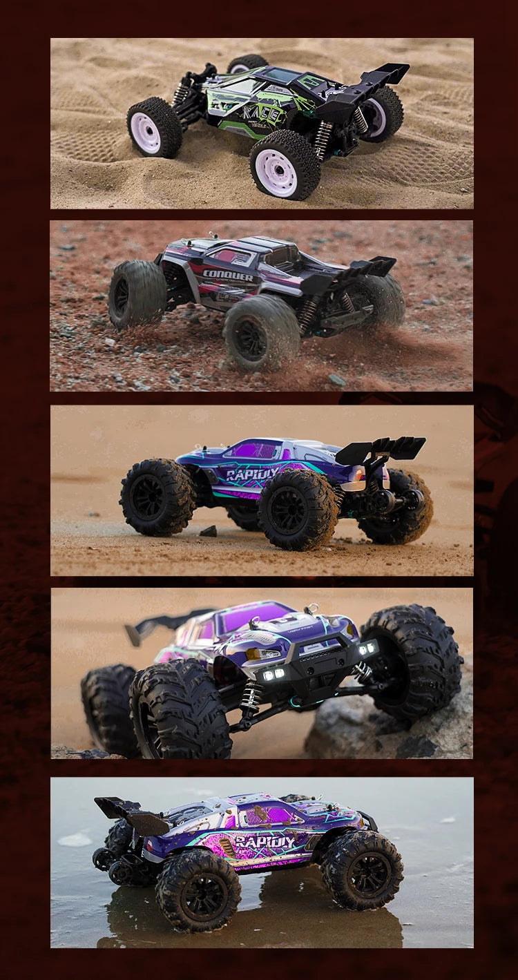 1:16 70KM/H Or 50KM/H 4WD RC Car With LED Remote Control Cars High Speed Drift Monster 4x4 Truck