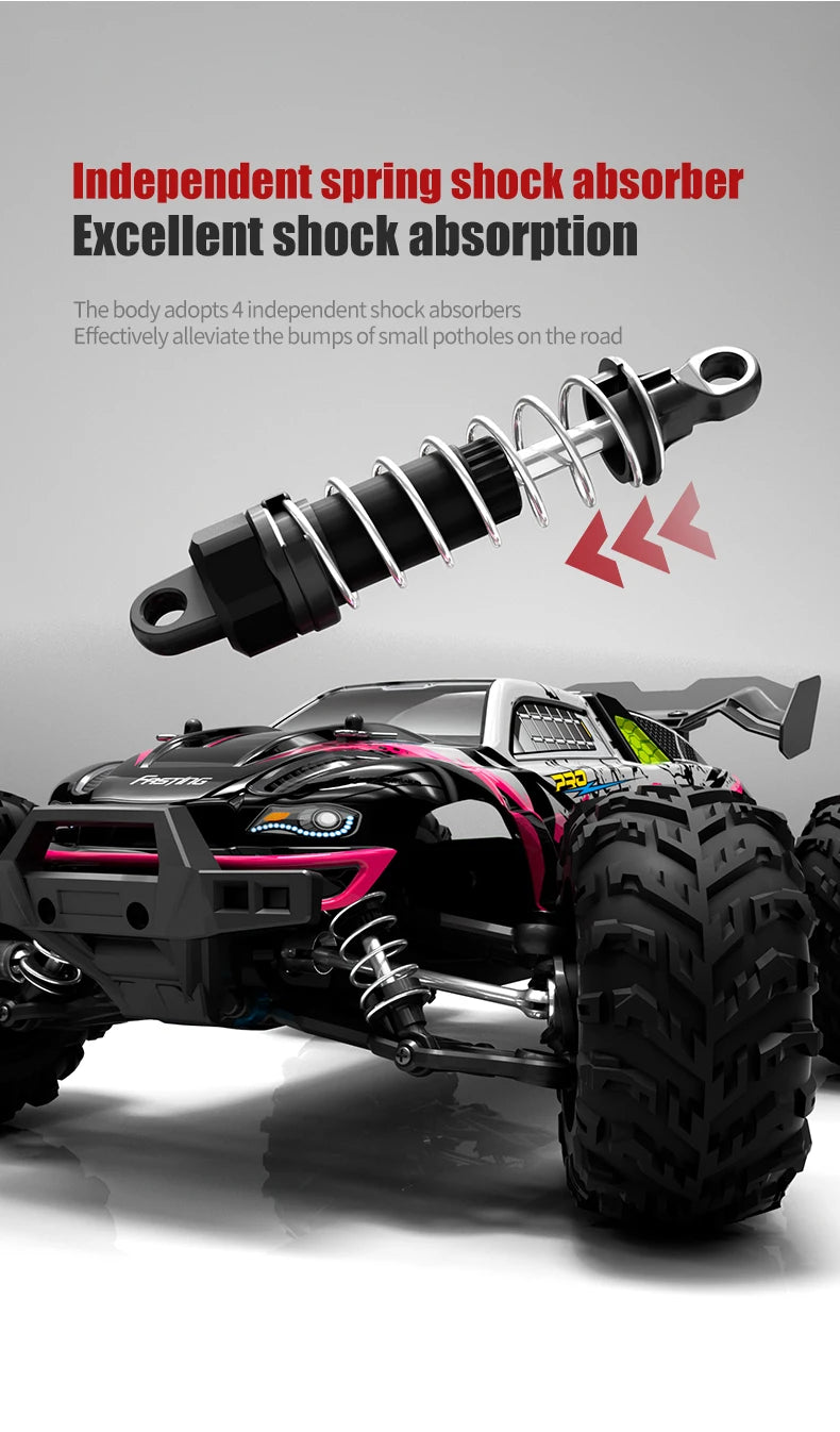 1:16 70KM/H Or 50KM/H 4WD RC Car With LED Remote Control Cars High Speed Drift Monster 4x4 Truck