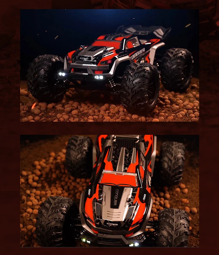 1:16 70KM/H Or 50KM/H 4WD RC Car With LED Remote Control Cars High Speed Drift Monster 4x4 Truck