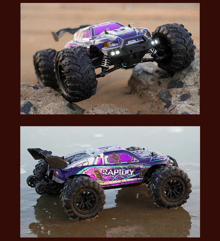 1:16 70KM/H Or 50KM/H 4WD RC Car With LED Remote Control Cars High Speed Drift Monster 4x4 Truck