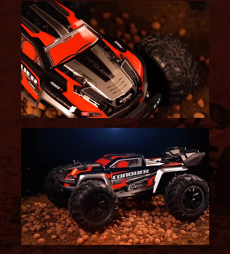 1:16 70KM/H Or 50KM/H 4WD RC Car With LED Remote Control Cars High Speed Drift Monster 4x4 Truck