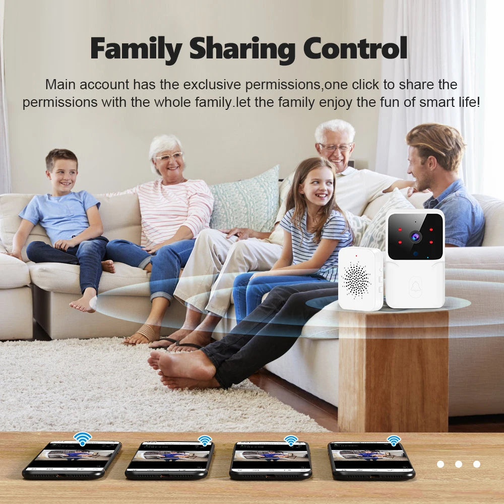 ONENUO WiFi Tuya App Video Doorbell Wireless Phone Home Intercom System Door Viewer Night Vision DoorBell Camera Home Security