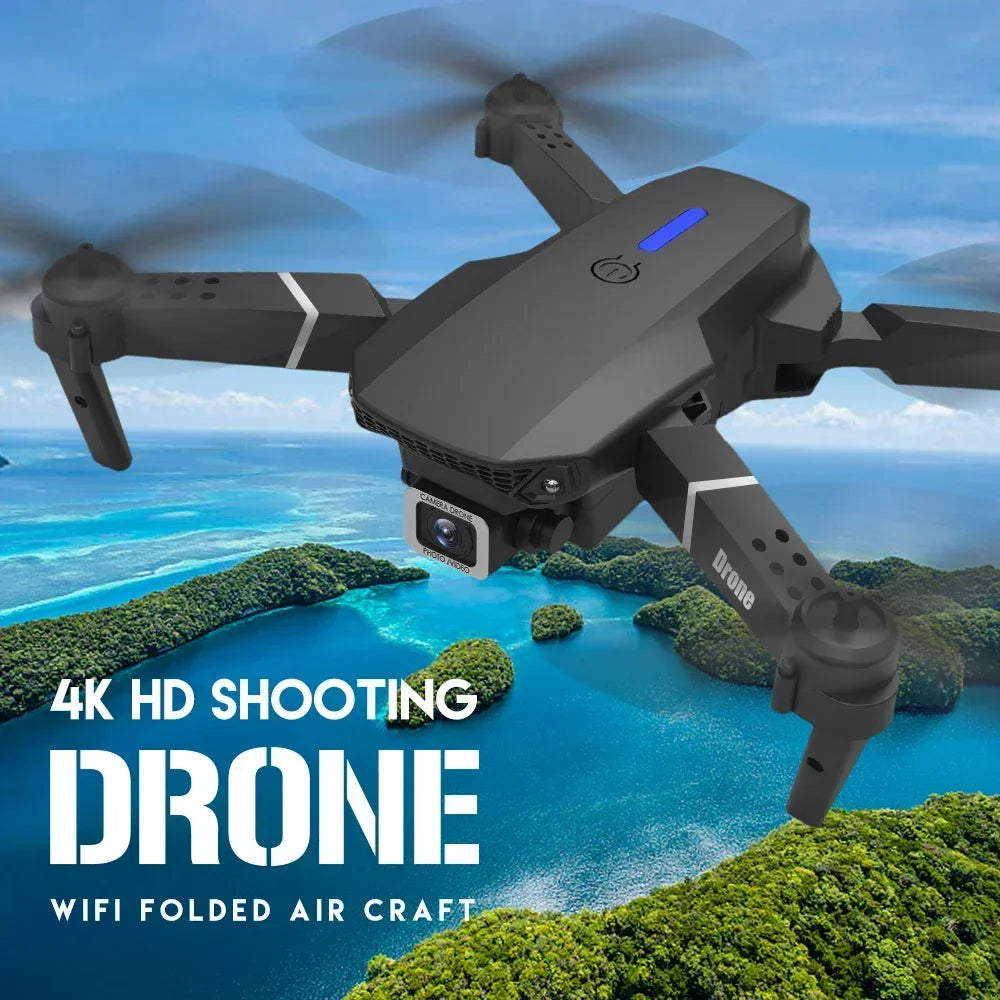 Xiaomi E88Pro RC Drone 4K Professional With 1080P Wide Angle HD Camera Foldable Helicopter WIFI FPV Height Hold 2024