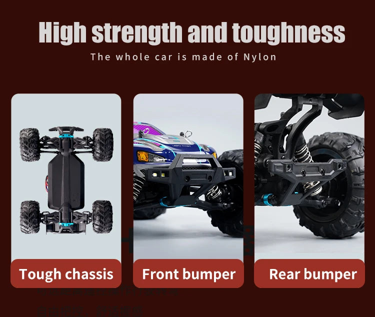 1:16 70KM/H Or 50KM/H 4WD RC Car With LED Remote Control Cars High Speed Drift Monster 4x4 Truck