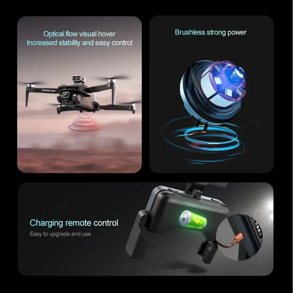 2024 New V168 Mini Drone 5G WiFi FPV Professina HD Aerial Photography 8k Dual-Camera Quadcopter for Xiaomi Optical Flow RC